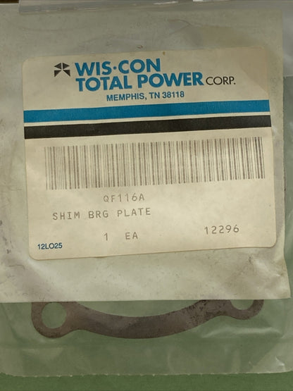 NEW GENUINE WISCONSIN CONTINENTAL QF116A SHIM BRG PLATE