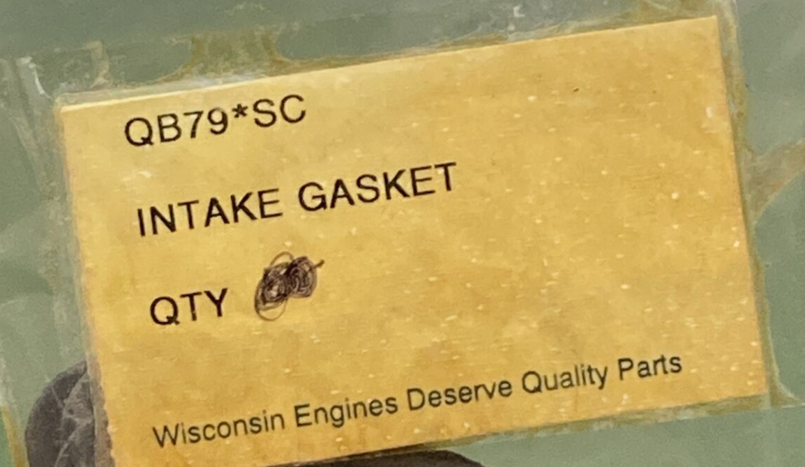NEW GENUINE WISCONSIN CONTINENTAL QB79 GASKET-MANIFOLD INLET