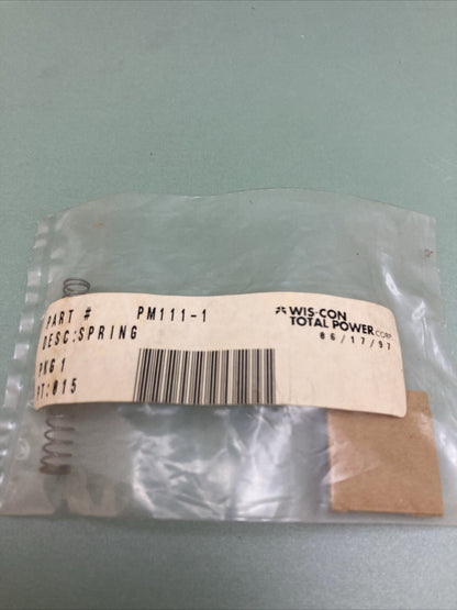 NEW GENUINE WISCONSIN CONTINENTAL PM111-1 SPRING COMPRESSION