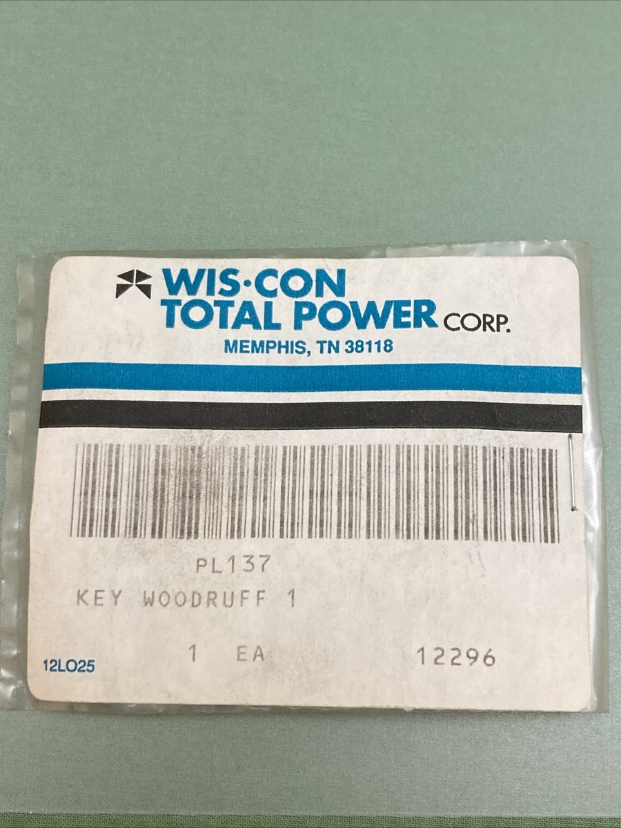 NEW GENUINE WISCONSIN CONTINENTAL PL137 KEY WOODRUFF