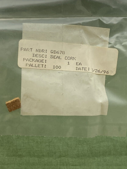 NEW REPLACES WISCONSIN CONTINENTAL QD678 SEAL CORK