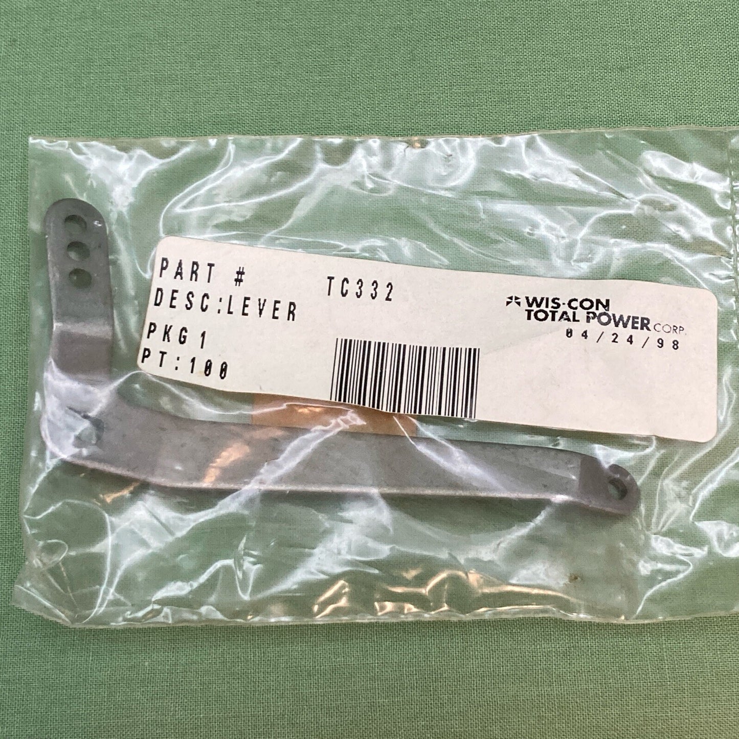 NEW GENUINE WIS-CON TOTAL POWER TC332 LEVER, GOVERNOR