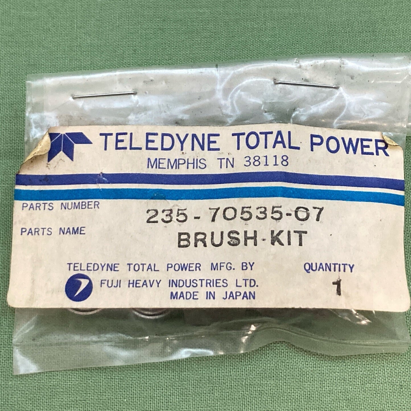 NEW GENUINE TELEDYNE TOTAL POWER 235-70535-07 BRUSH KIT