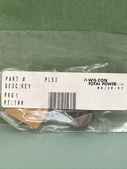 NEW GENUINE WISCONSIN CONTINENTAL PL53 KEY WOODRUFF 8