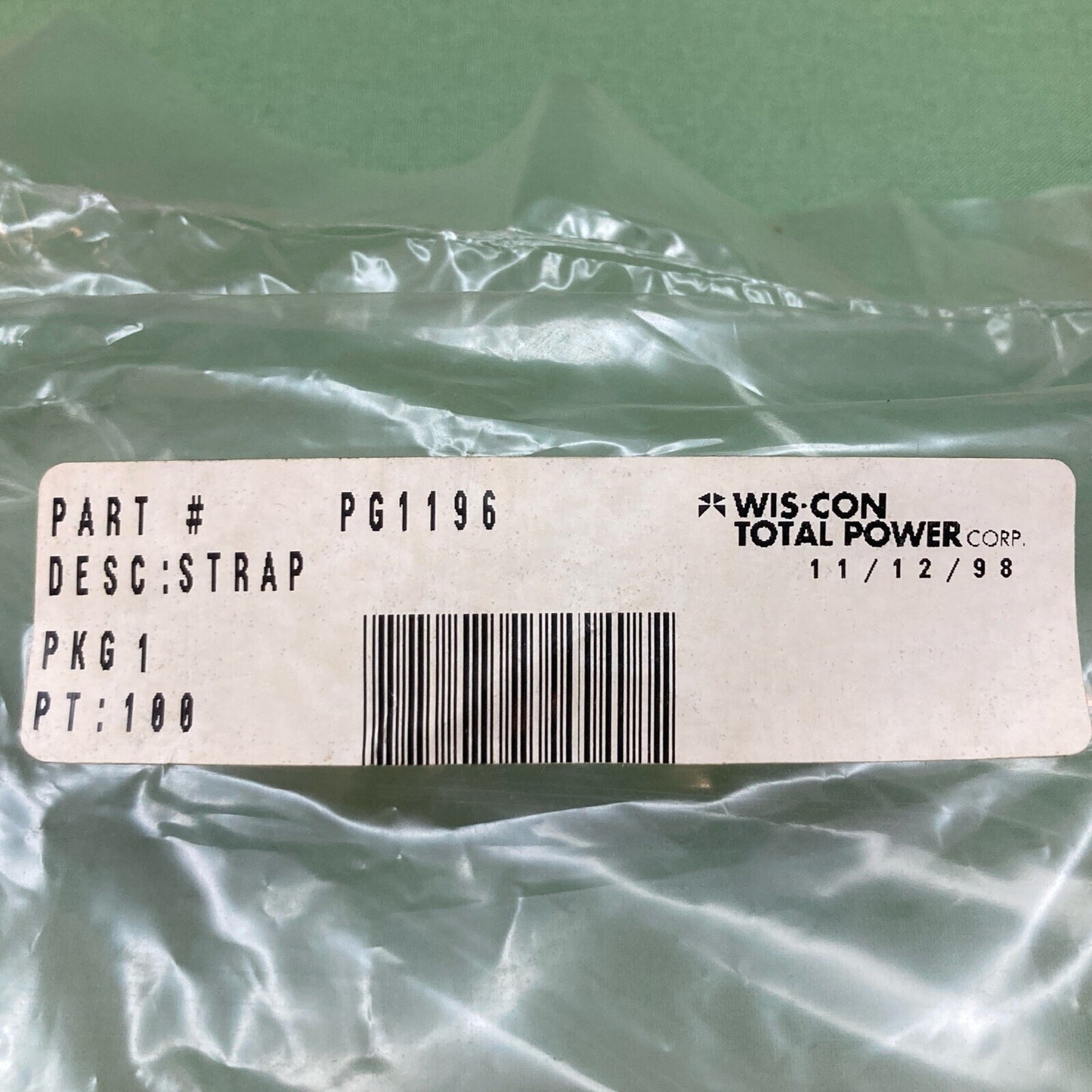 NEW GENUINE WIS-CON TOTAL POWER PG1196 FUEL TANK STRAP