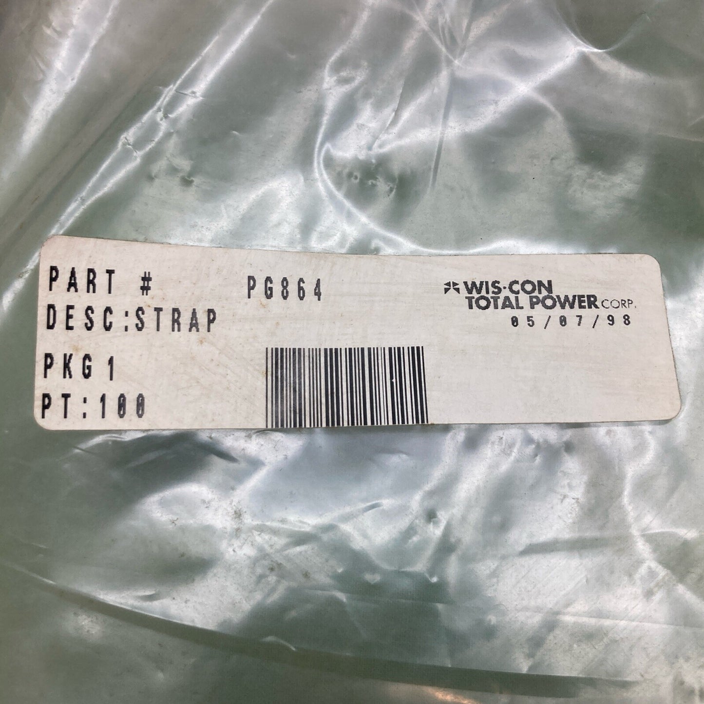NEW GENUINE WIS-CON TOTAL POWER PG864 STRAP FUEL TANK