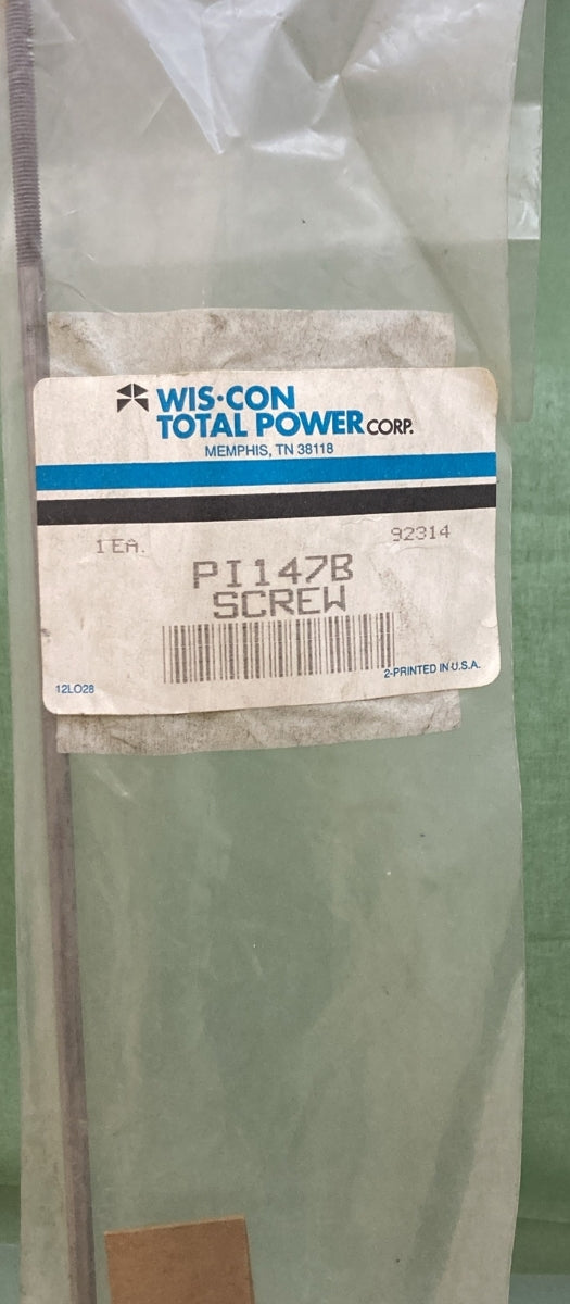 NEW GENUINE WIS-CON TOTAL POWER PI147B SCREW ADJ 10-32X10 1/2