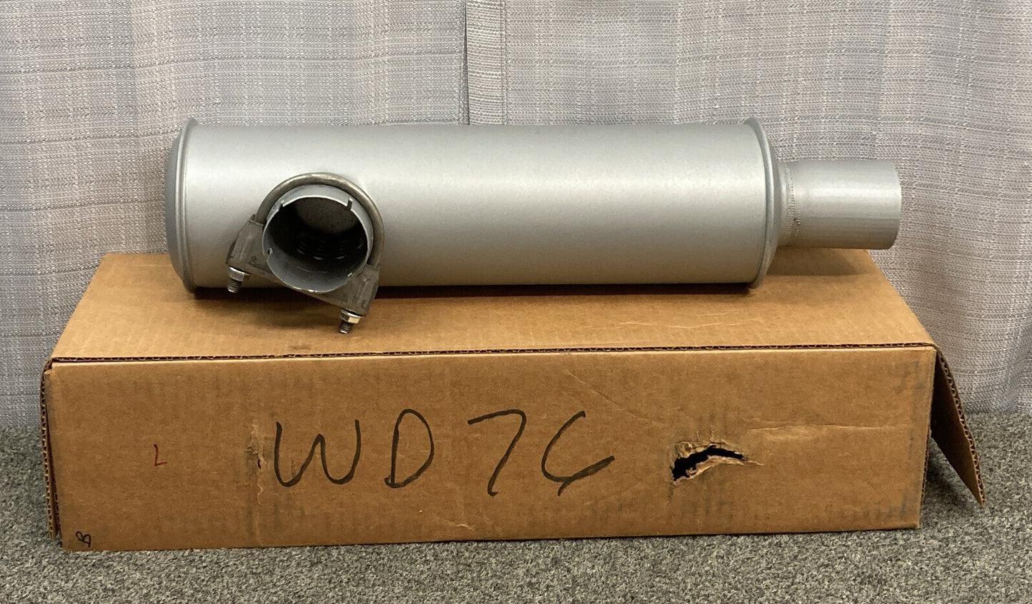 NEW REPLACES WISCONSIN CONTINENTAL WD76 MUFFLER EXHAUST WITH CLAMP