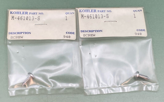 QTY 2 NEW GENUINE KOHLER M-461013-S SCREW; PHL THD FRM M4.2X13