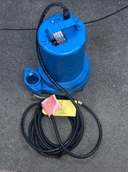 NEW BARNES 104888 Submersible Sewage Ejector Pump 1.0 HP 200/230V 1PH 20' Cord