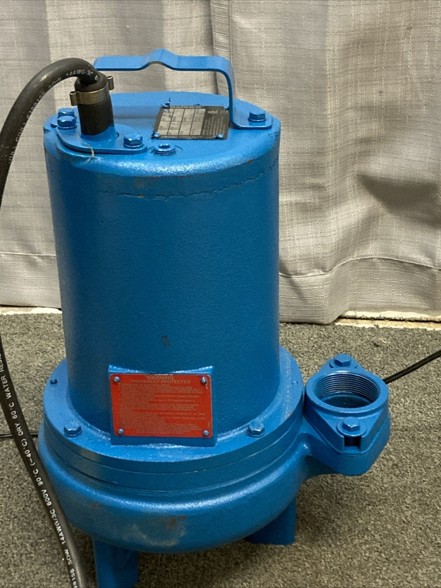 NEW BARNES 104888 Submersible Sewage Ejector Pump 1.0 HP 200/230V 1PH 20' Cord