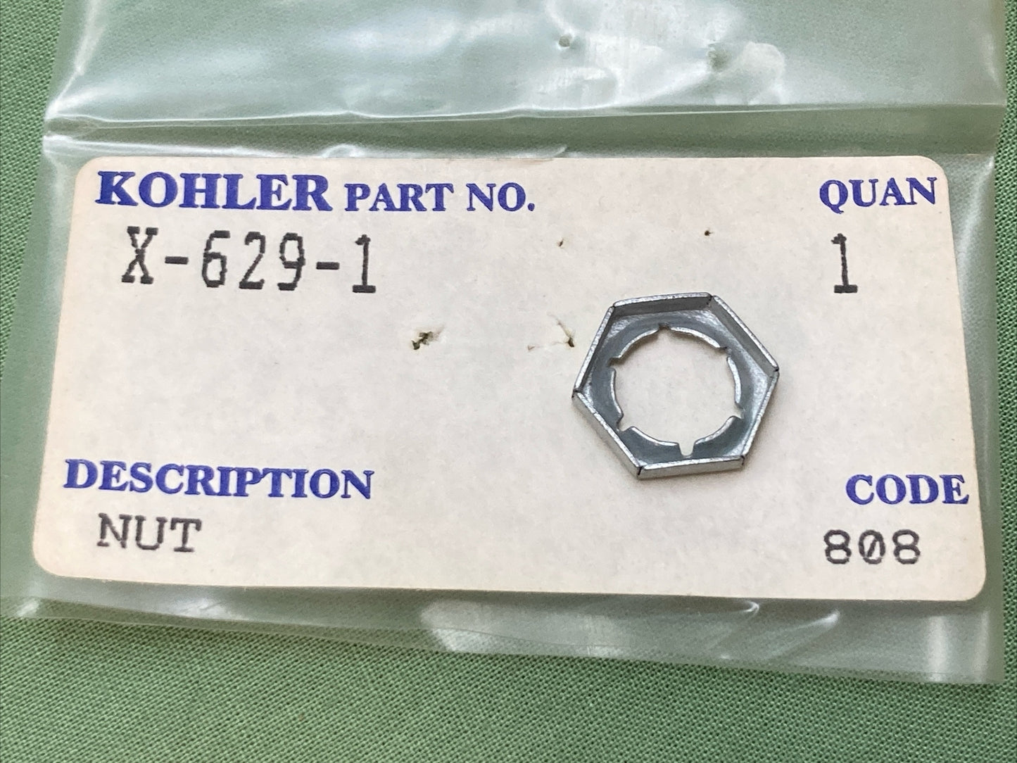 NEW GENUINE KOHLER X-629-1 NUT