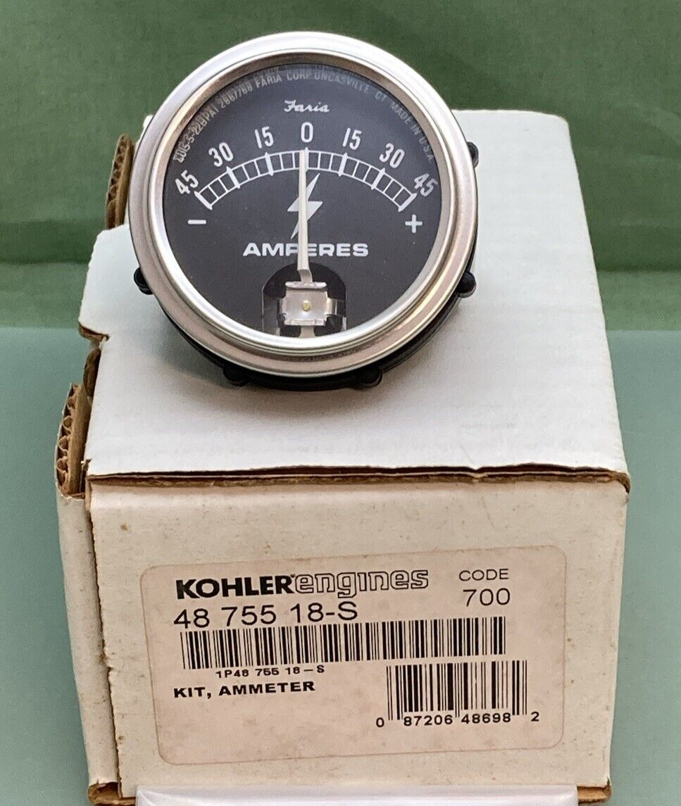 NEW GENUINE KOHLER 48 755 18-S KIT, AMMETER