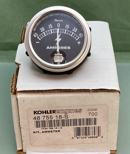 NEW GENUINE KOHLER 48 755 18-S KIT, AMMETER