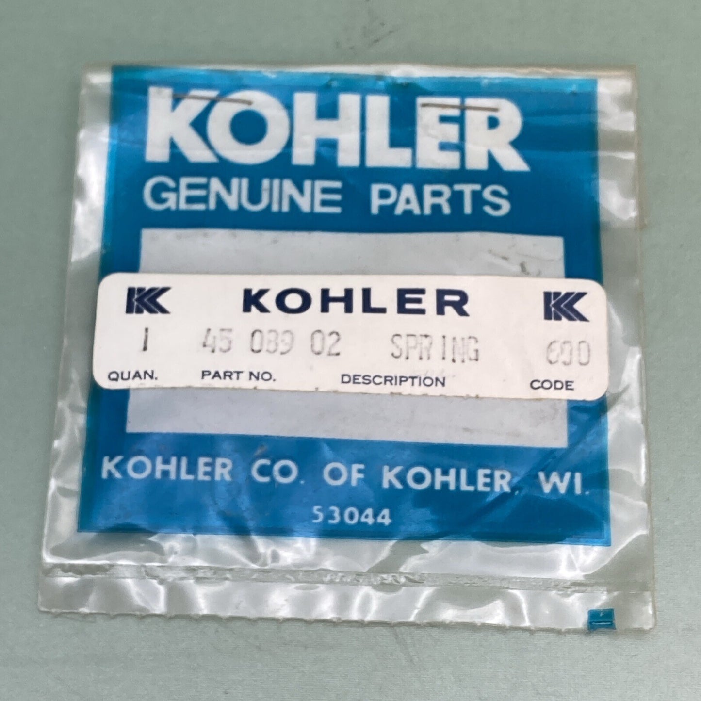 NEW GENUINE KOHLER 45 089 02 SPRING