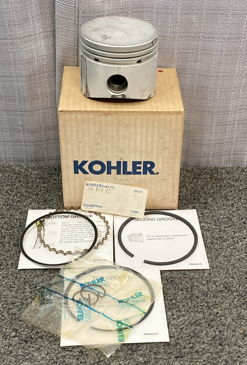 NEW GENUINE KOHLER 48 874 05 KIT, PISTON W/RING SET .030