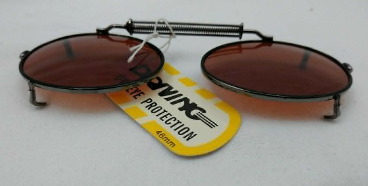 NEW DRIVING UV 09146 Eye Protection Clip on Sunglasses 46MM