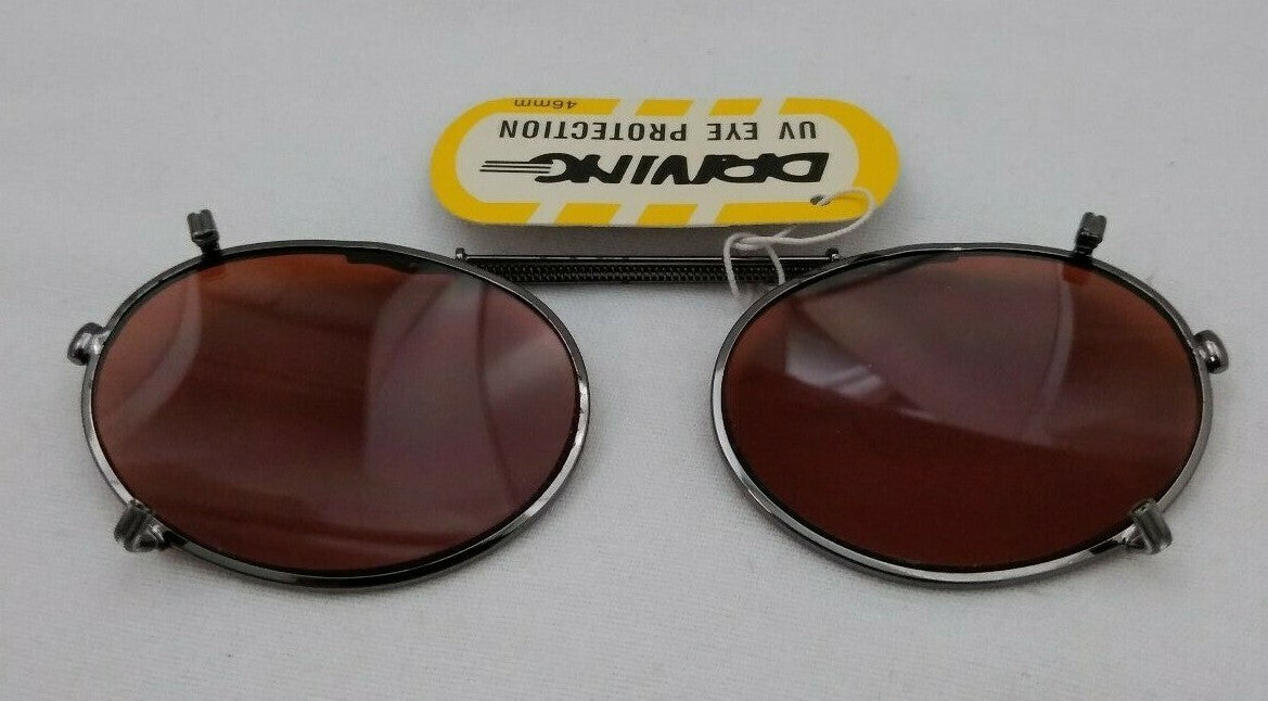 NEW DRIVING UV 09146 Eye Protection Clip on Sunglasses 46MM