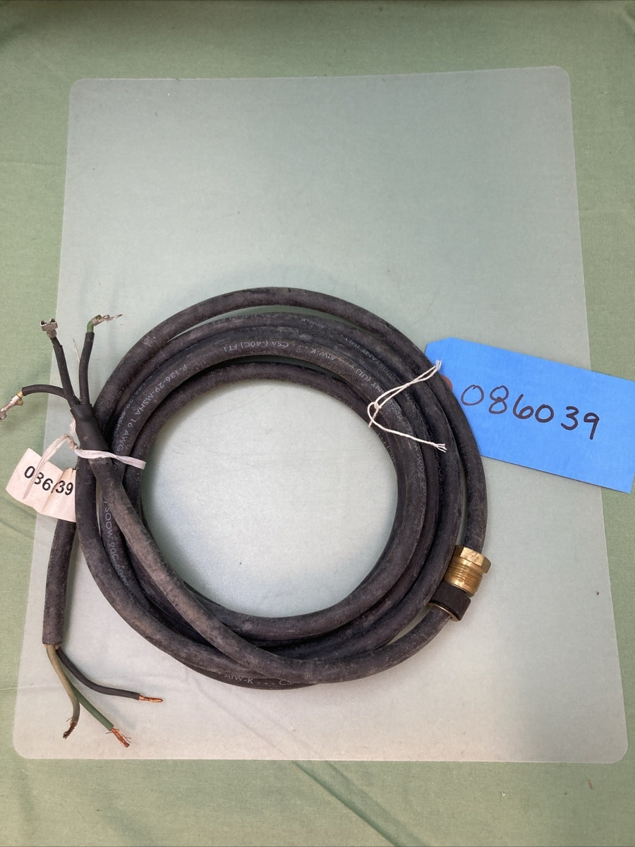 NEW REPLACES BARNES 086039 CORD,16-3C,SOW-A,BLK,12′