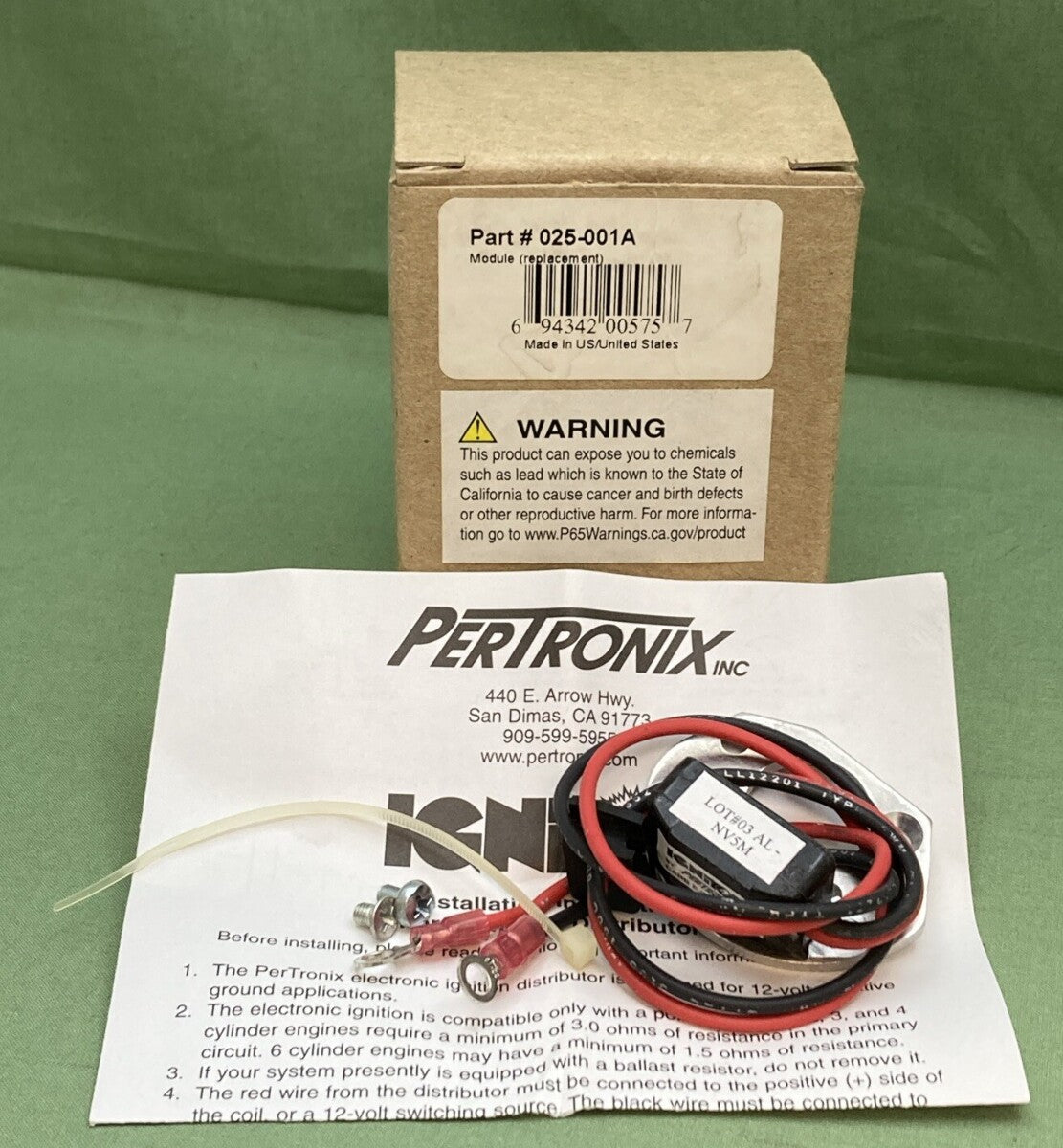 NEW GENUINE PERTRONIX 025-001A MODULE REPLACEMENT