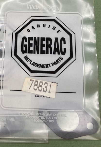 NEW GENUINE GENERAC 78631 GASKET, CARB/MANIFOLD W/O ADHSV