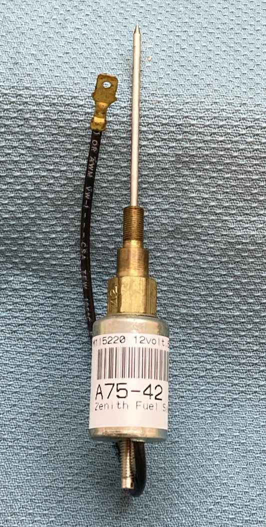 NEW REPLACES ZENITH FUEL SYSTEMS A75-42 FUEL SHUT-OFF SOLENOID