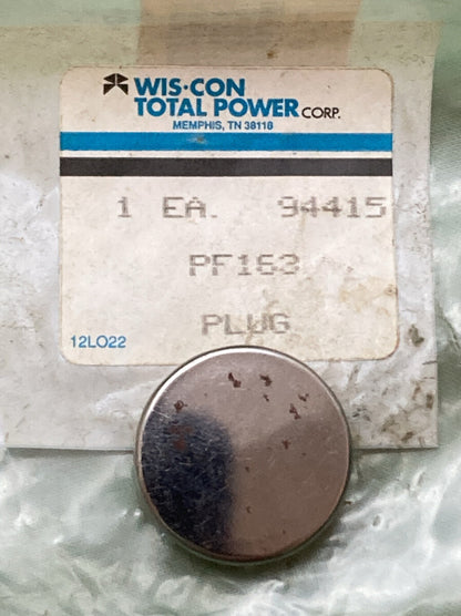 NEW GENUINE WIS-CON TOTAL POWER PF163 PLUG BUTTON 3/4 D
