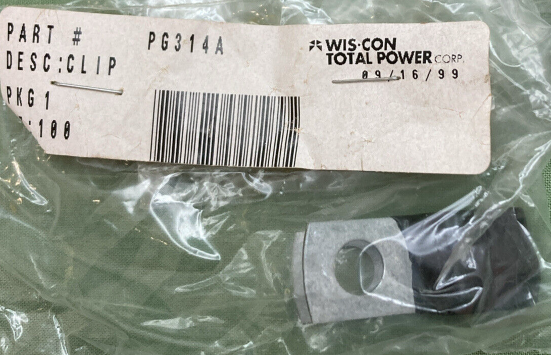QTY 2 NEW GENUINE WIS-CON TOTAL POWER PG314A CLIP .31D(2) X .34HOLE CSHN