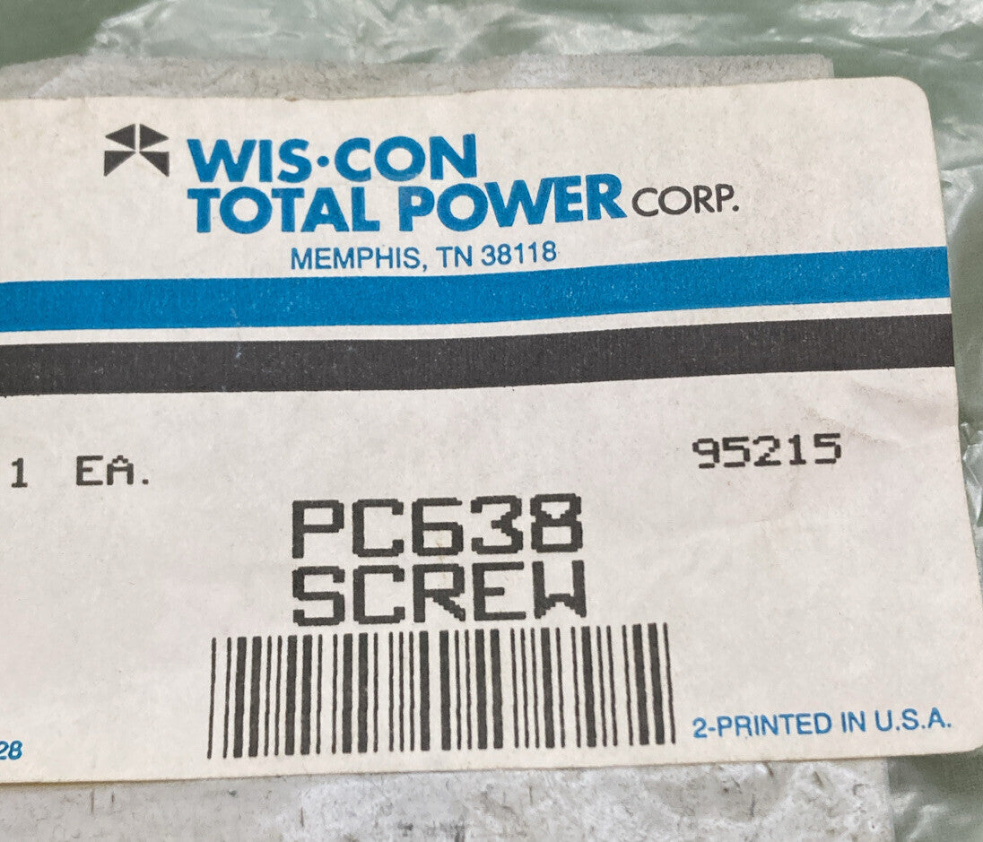 NEW GENUINE WIS-CON TOTAL POWER PC638 SCREW, STUD 3/8-16 (SPECIAL)