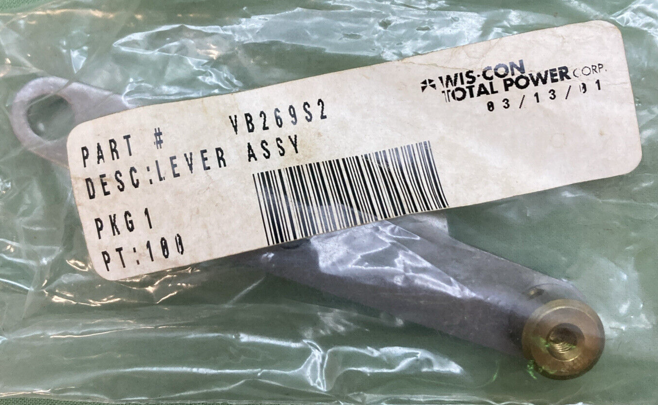 NEW GENUINE WIS-CON TOTAL POWER VB269S2 ASSY LEVER, GOV CONTROL