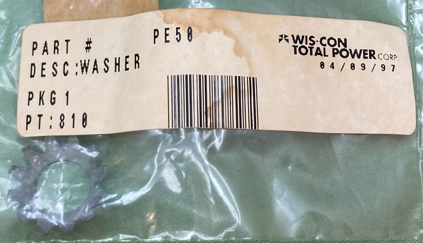 NEW GENUINE WIS-CON TOTAL POWER PE50 WASHER-LK CSK ET 7/16