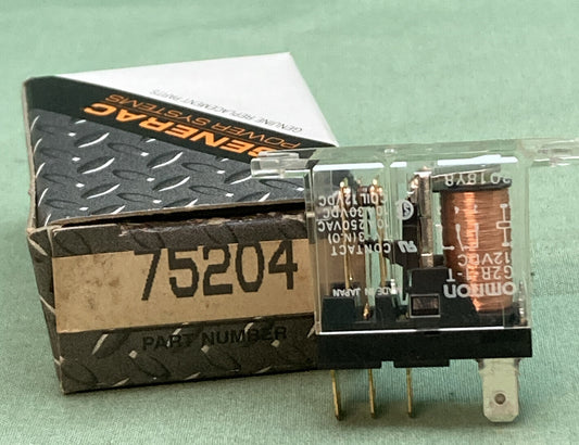 NEW GENUINE GENERAC 75204 RELAY PNL 12VDC SPDT 10A@250V