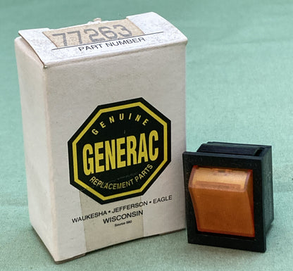 NEW GENUINE GENERAC 77263 ENGINE RUN, STOP SWITCH