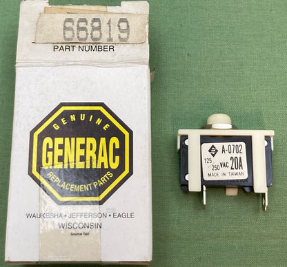 NEW GENUINE GENERAC 66819 CIRCUIT BREAKER