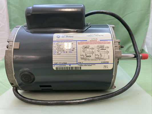 NEW GENUINE GE MOTORS 27545 A-C MOTOR THERMALLY PROTECTED,  MODEL# 5KC37JNA343T