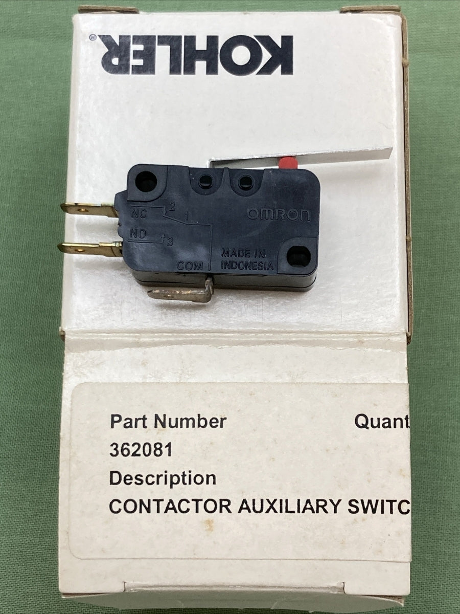 NEW GENUINE KOHLER 362081 SWITCH, CONTACTOR AUXILIARY