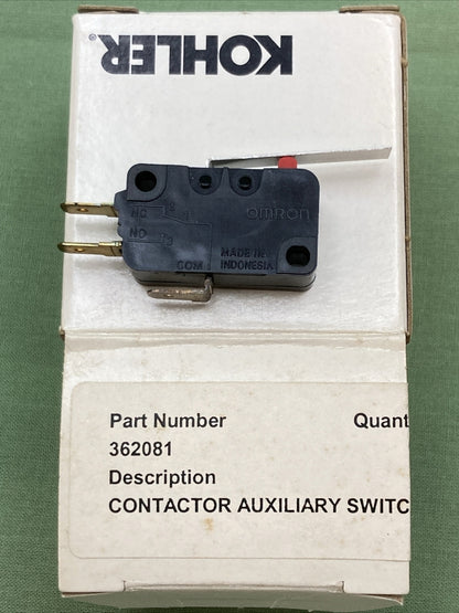 NEW GENUINE KOHLER 362081 SWITCH, CONTACTOR AUXILIARY