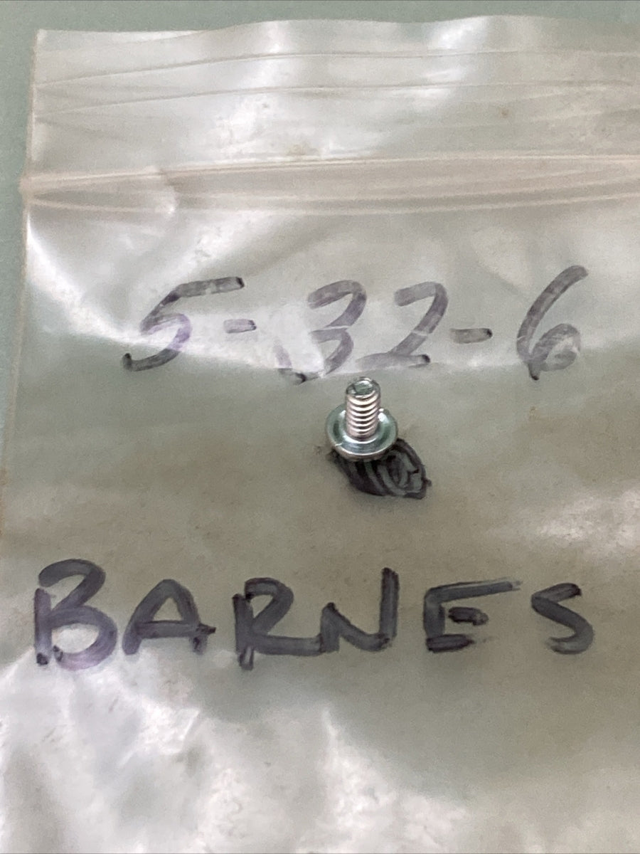 NEW REPLACES BARNES 5-32-6  SCREW,BIHD,6-32,.250″,ZP