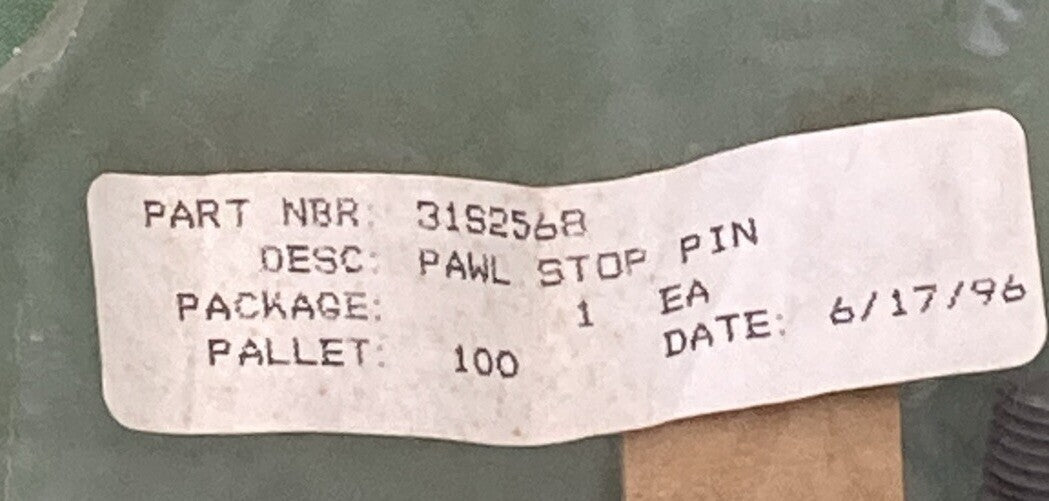 NEW REPLACES WISCONSIN 31S2568 PAWL STOP PIN