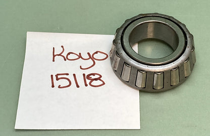NEW GENUINE KOYO 15118 CONE BEARING