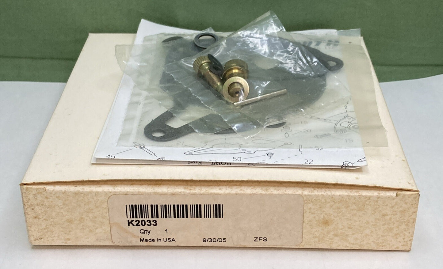 NEW GENUINE ZENITH FUEL SYSTEMS K2033 CARBURETOR KIT