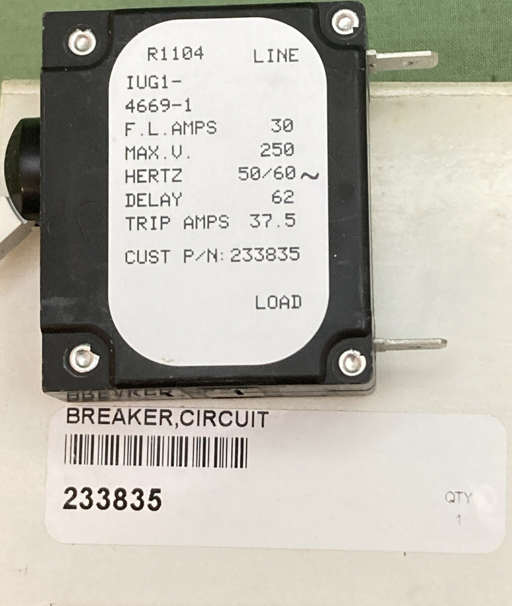 NEW GENUINE KOHLER 233835 CIRCUIT BREAKER, 30A, 1 POLE