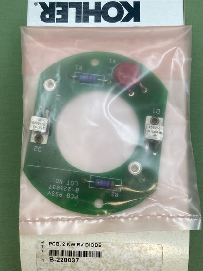 NEW GENUINE KOHLER B-228037 PCB ASSEMBLY, 2KW ROTOR BOARD