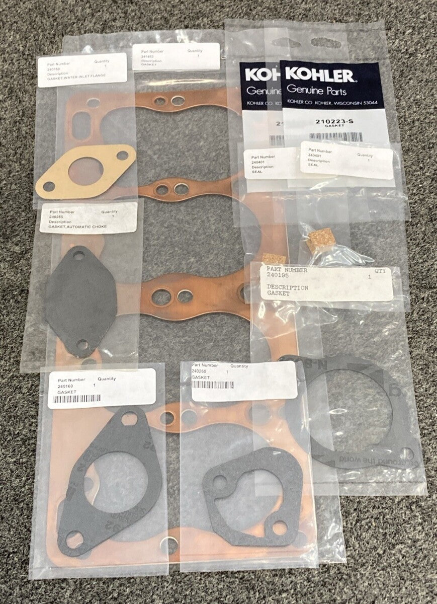 NEW GENUINE KOHLER 244107 COMPLETE GASKET SET