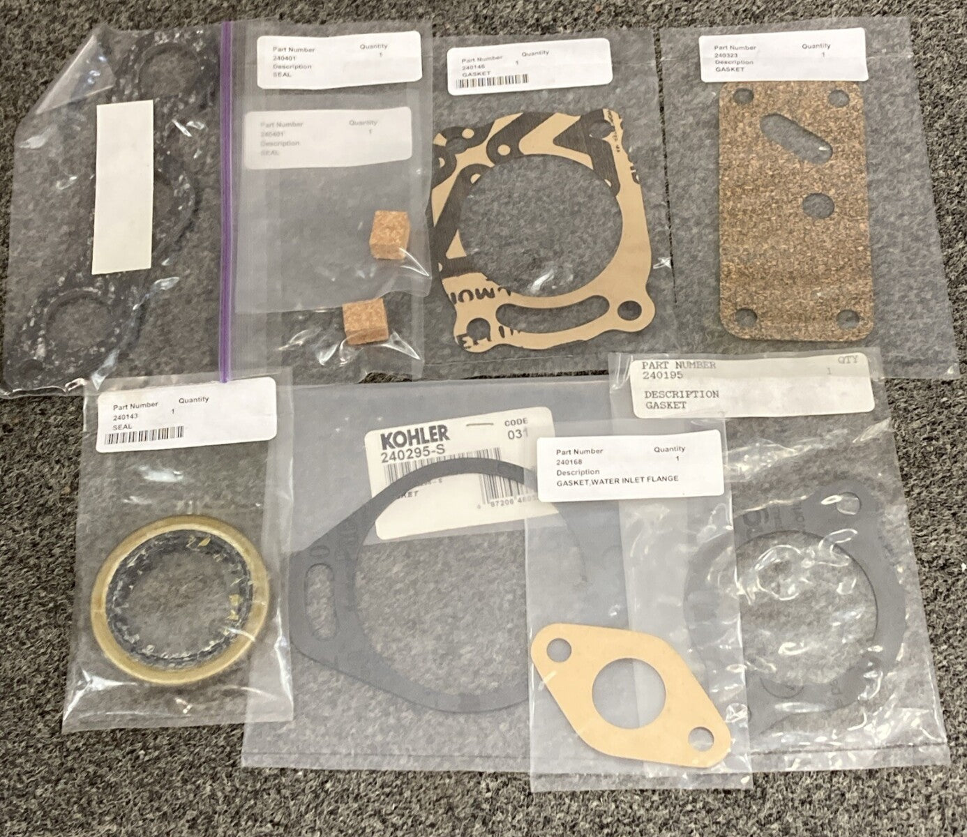 NEW GENUINE KOHLER 244107 GASKET SET