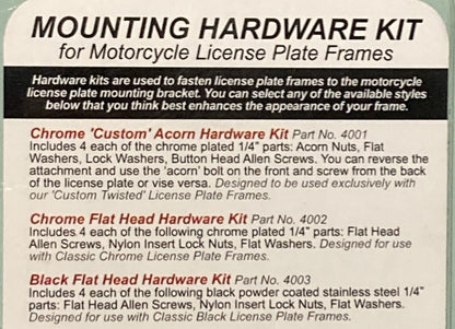 NEW GENUINE SIGNAL DYNAMICS DS-190036 MOTORCYCLE LICENSE PLATE MOUNTING KIT