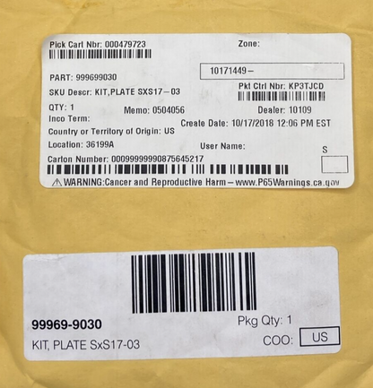 NEW GENUINE KAWASAKI 99969-9030 KIT, PLATE SXS 17-03