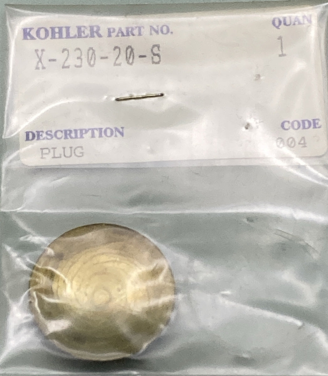 NEW GENUINE KOHLER X-230-20-S PLUG