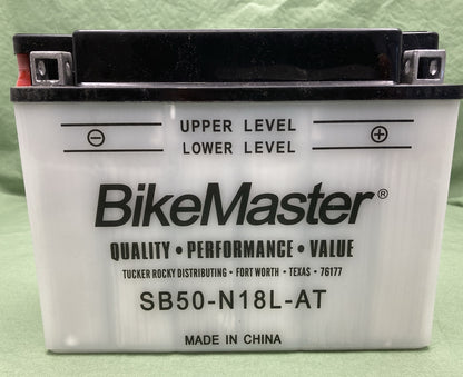 NEW GENUINE BIKEMASTER SB50-N18L-AT BATTERY W/ ACID PACK