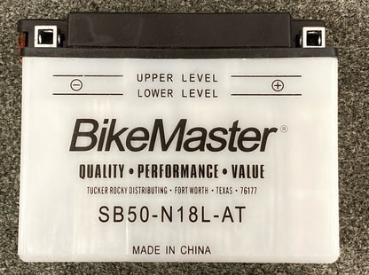NEW GENUINE BIKEMASTER SB50-N18L-AT BATTERY W/O ACID PACK